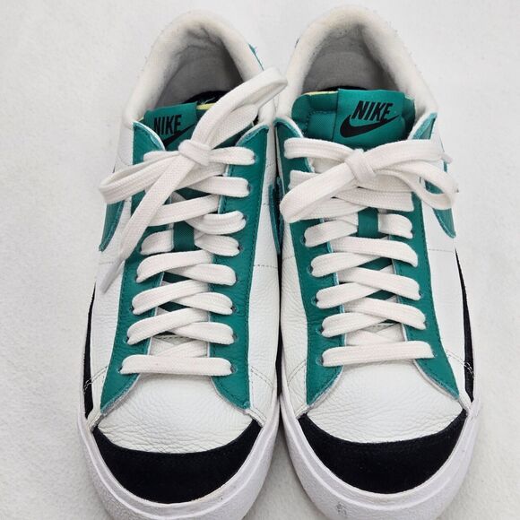 Size 7 - Nike Blazer Low '77 White Dark Green Aqua Black - D07394-991 Leather - Picture 5 of 11